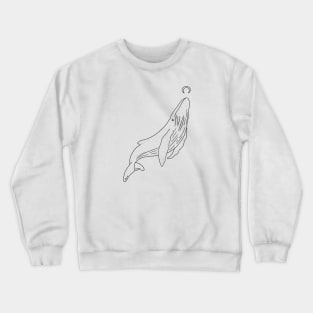 Whale and the Moon Crewneck Sweatshirt